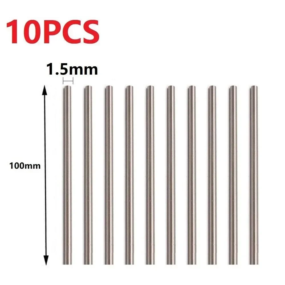 10pcs HSS High Speed Steel Solid Round Rod Lathe Bar Stock Assorted Diameter 1.5mm 2mm 3mm 4mm Length 100mm