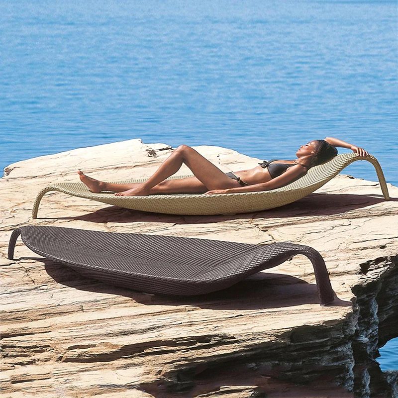 

Outdoor Resort Hotel Leisure Rattan Chair Rattan Leaf Beach Chair