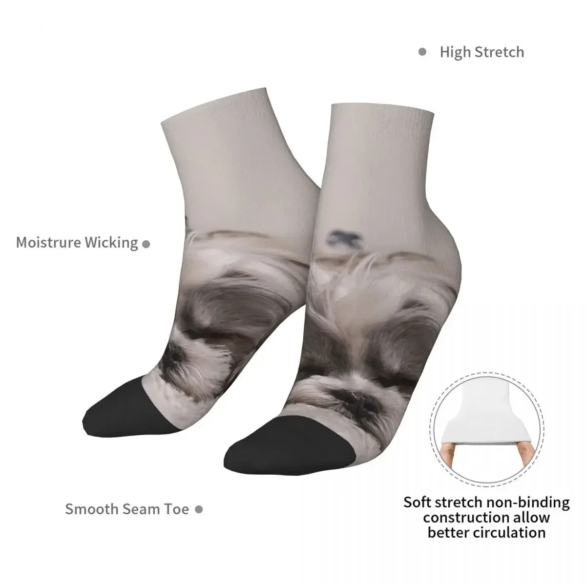 Shih Tzu 슬리핑 양말 하라주쿠 고품질 스타킹 올 시즌 양말 액세서리 남여 생일 선물