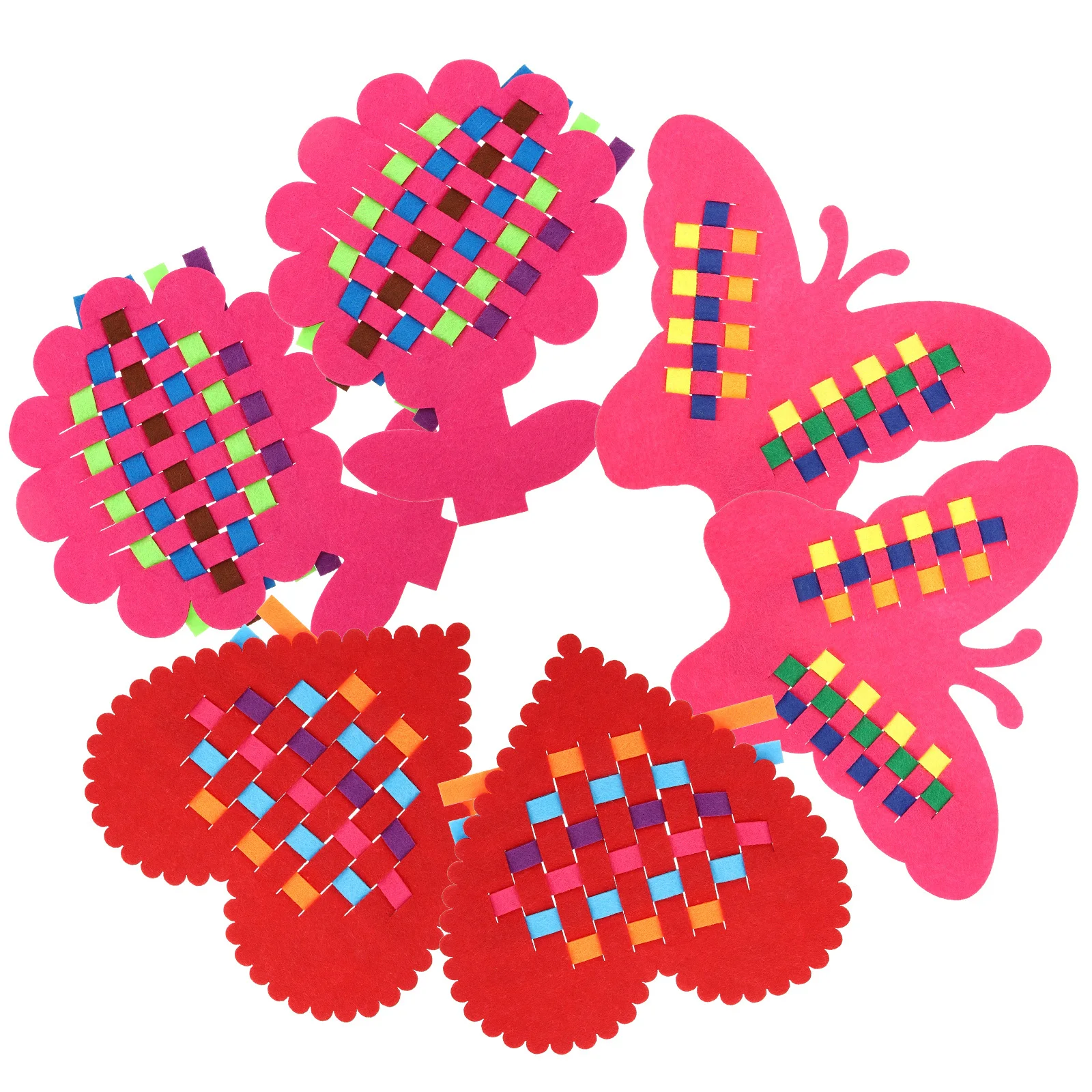 

6Pcs Practical Weaving Heart Flower Butterflies Kids Early Learning Toddler Home Kindergarten Educational Independence