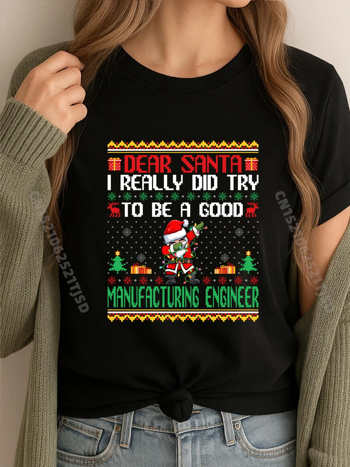 

Санта-пробувай быть хорошим инженером производства, рождественская брендовая одежда, роскошная футболка Camisa Outdoor