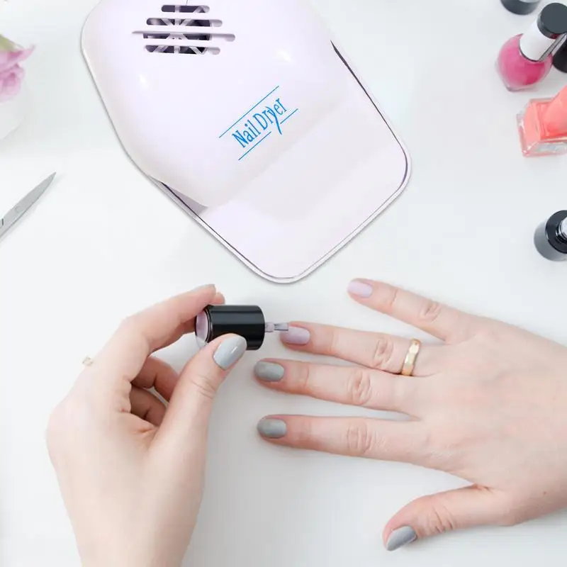 Nagellack trockner Nagel trockner für normalen Lack Mini Nagellack Trockner mit Ventilator für Jugendliche Anfänger passt regelmäßigen Nagellack