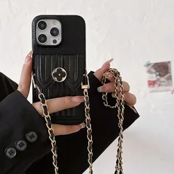 Crossbody Wallet with Card Holder Phone Case for IPhone 16 15 14 11 Pro Max 13 12 Mini XR XS Max PU Leather Prevention Cover