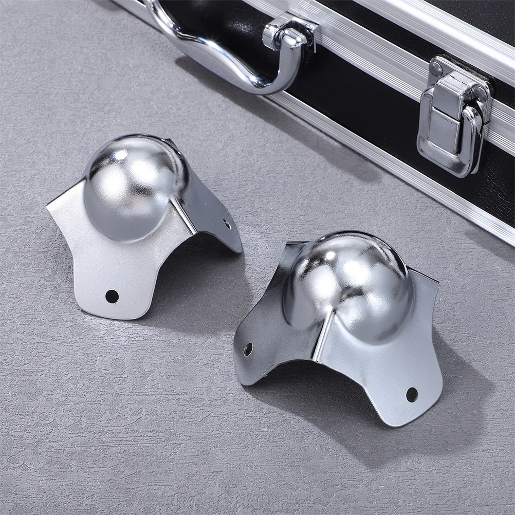 ตัวป้องกันมุมโลหะกันกระแทก 4 ชิ้น ทนทาน ป้องกันขอบ สำหรับกล่องใส่เครื่องดนตรี สำนักงาน คลังสินค้า