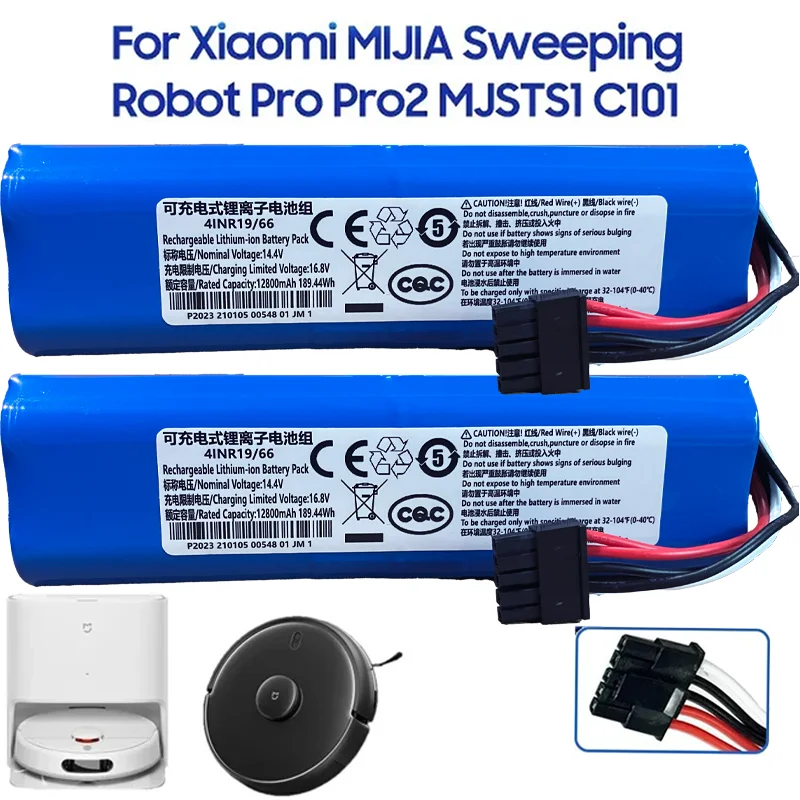 

Replacement D099-4S2P Battery For Xiaomi Mi Robot Vacuum-Mop 2 Pro Vacuum-Mop 2 MJSTS1 C101 MJSTP 12800mAh️