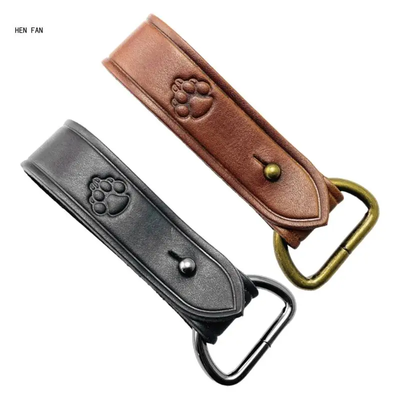 

Leather Belt Keeper Leather Buckles Single Heavy Duty Tactic Belt Buckle with D Rings for Belt Fixing Men Women M89D