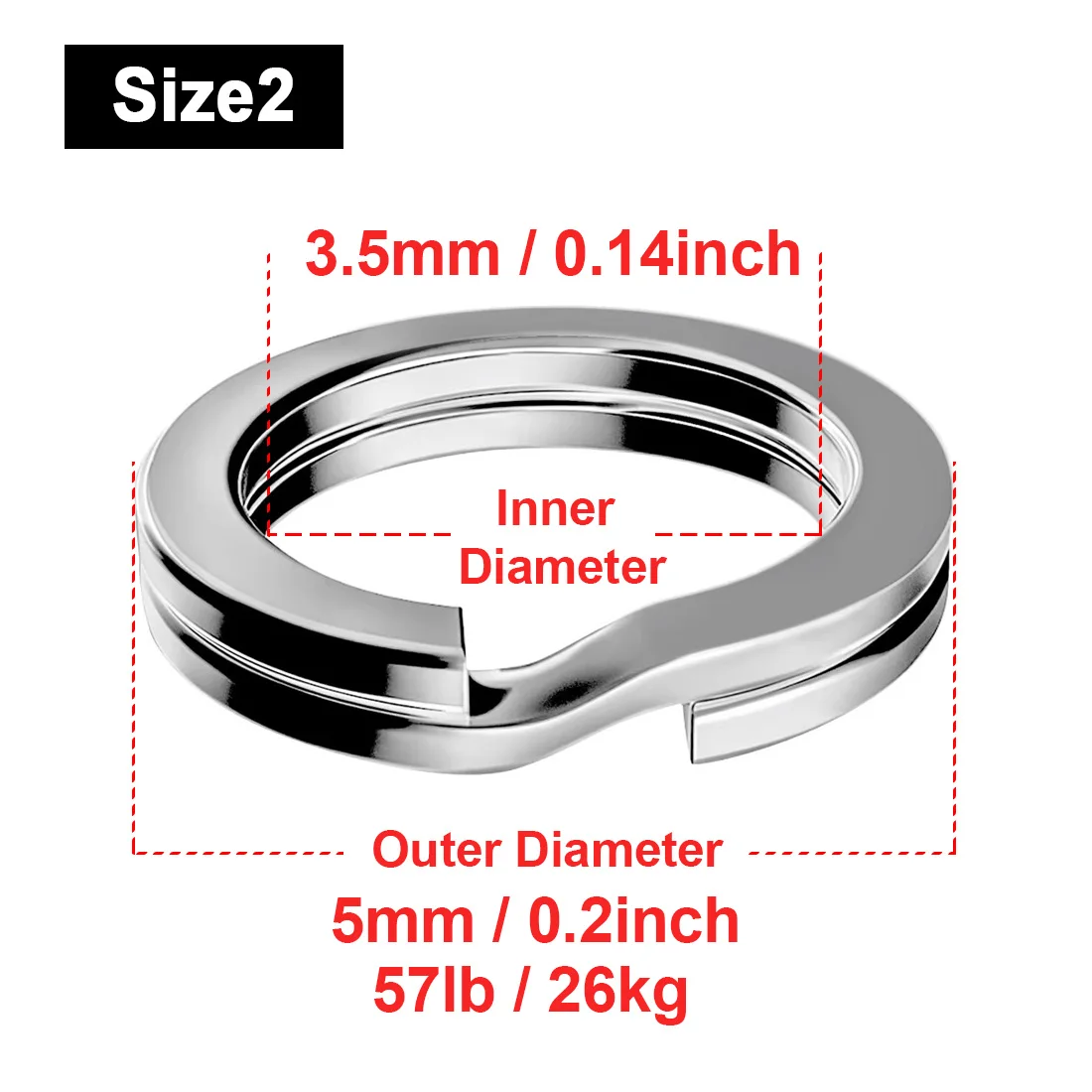 FishTrip 30-50 stks/partij Split Ring Vissen Lokken Connector 3-12mm Rvs Terminal Tackles Vissen medeplichtige Zoutwater