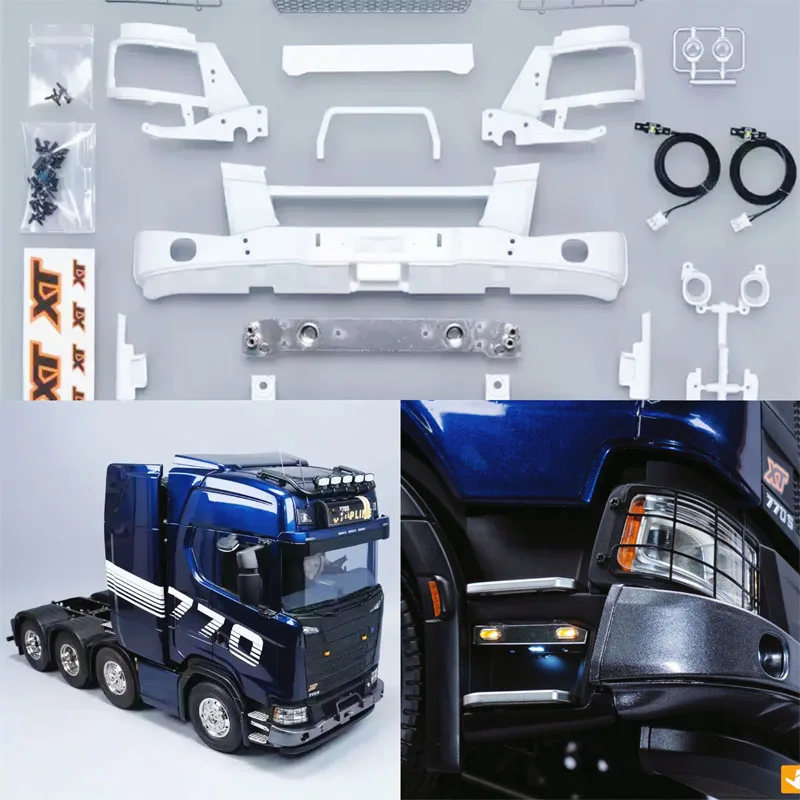 

1:14 RC Toy Truck 770S XT Lower Bumper Parts For Tamiya 1/14 RC Tractor Truck Suitable For SCANIA 770S 4x2 6x4 8x4 Accessories