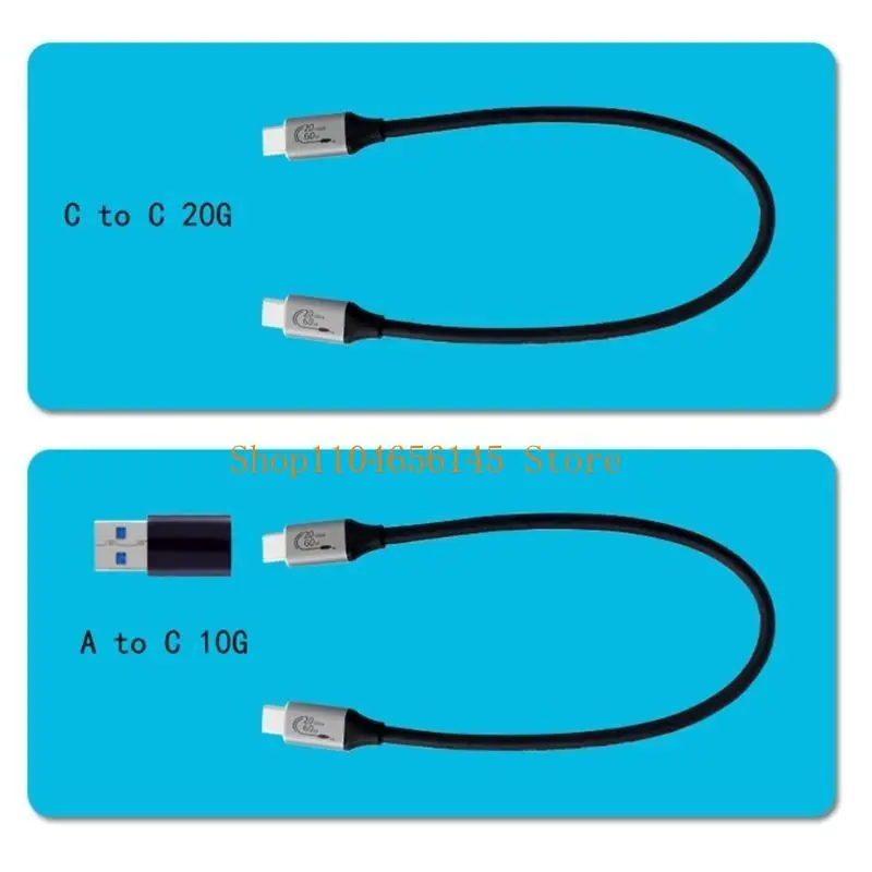 5asd Portable Aluminum M.2 NVMe SSD Enclosure Fast USB C USB3.2 Gen2x2 20Gbps Adapter