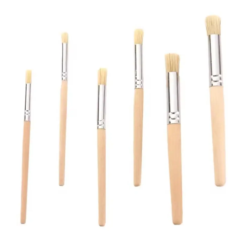 Borstenhaar Holzgriff Schablone Pinsel DIY Handwerk Professionelle Malpinsel Aquarell Öl und Acryl Malerei Stift