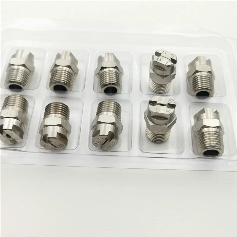 

10pcs 1/4inch flat fan spray nozzle industrial water spray injection