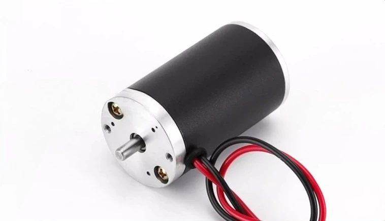 محرك بتيار مستمر بقطر خارجي 38 مم، عمود إخراج مزدوج، 12 فولت/24 فولت، سرعة عالية لمعدات الآلات الأوتوماتيكية، وحدة جديدة #3