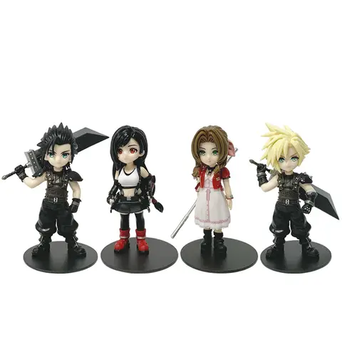 Amine 11-12cm Cloud Strife Tifa Lockhart Aerith Gainsborough Zack·Fair Figure Model PVC Collection Ornaments Desktop Decoration