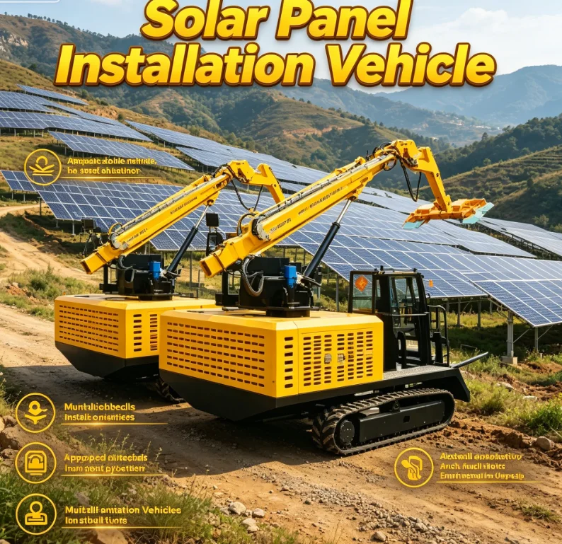 Customized High-Lift Solar Panel Installation Vehicle Stable & Reliable For PV Panels Moving And Installing