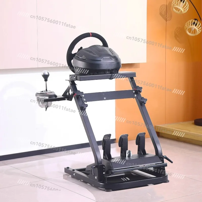 Adjustable Foldable Racing Wheel Stand for G29 G923 T300 GT with Handbrake Support Simulator Rig