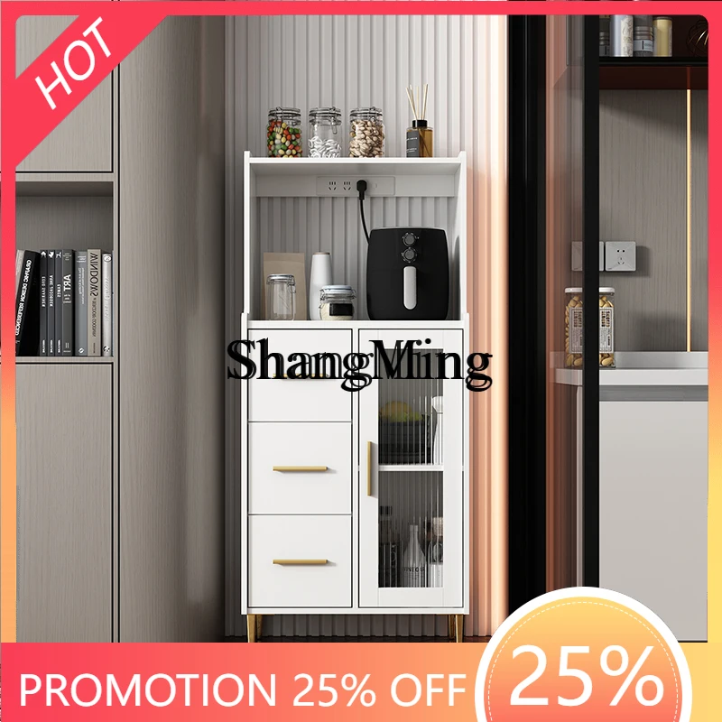 FGgood-looking  small apartment dining side cabinet small living room locker against the wall microwave oven cabinet