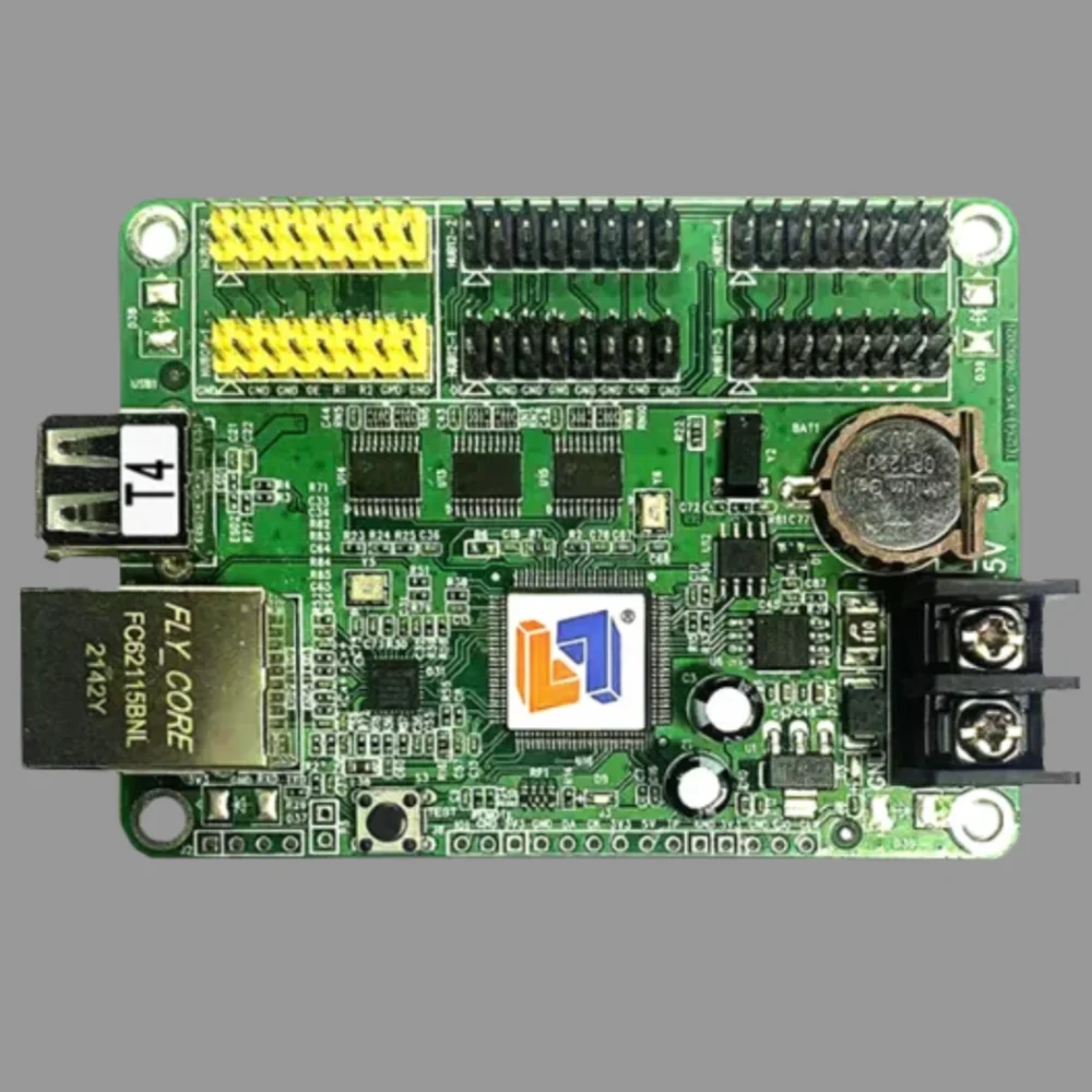 LED Display Controller 2MB 64K 32K Single Dual Color 2 HUB08 4 HUB12 USB Ethernet Multi Area Sensor Noise Temp Humidity