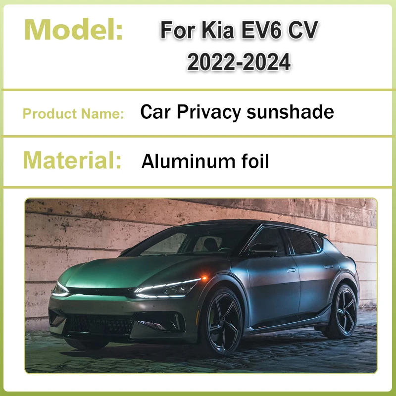 

Car Sunshades For Kia EV6 Accessories CV GT-Line 2022 2023 2024 2025 Auto Window Sun Visors Privacy Coverage Sun Shade Body Kits