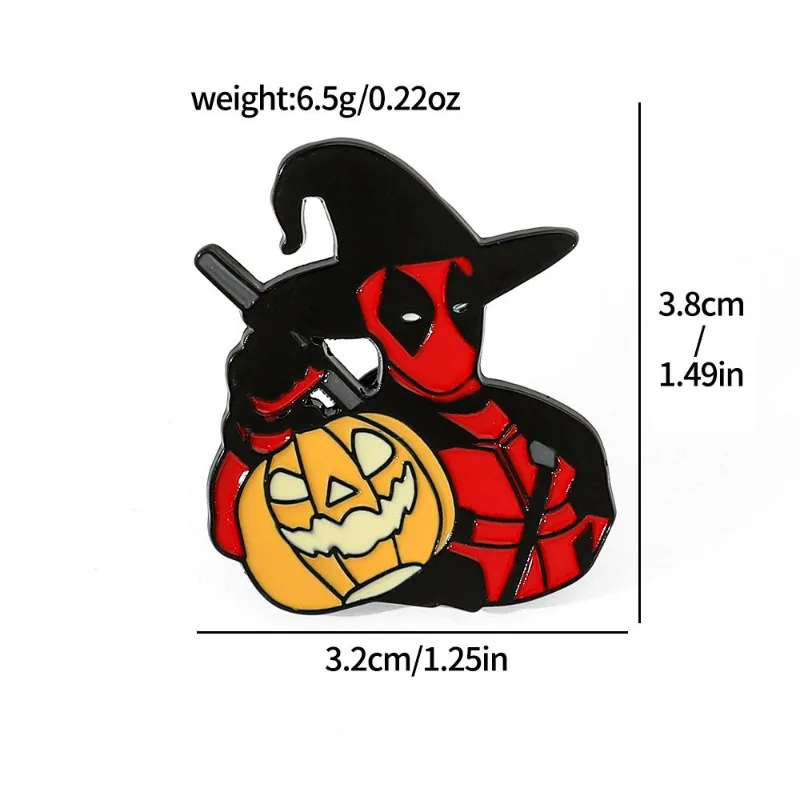 마블 만화 애니메이션 데드풀 베놈 브로치, 남녀 패션 및 개성 배지, 가방 및 액세서리용 심플 핀