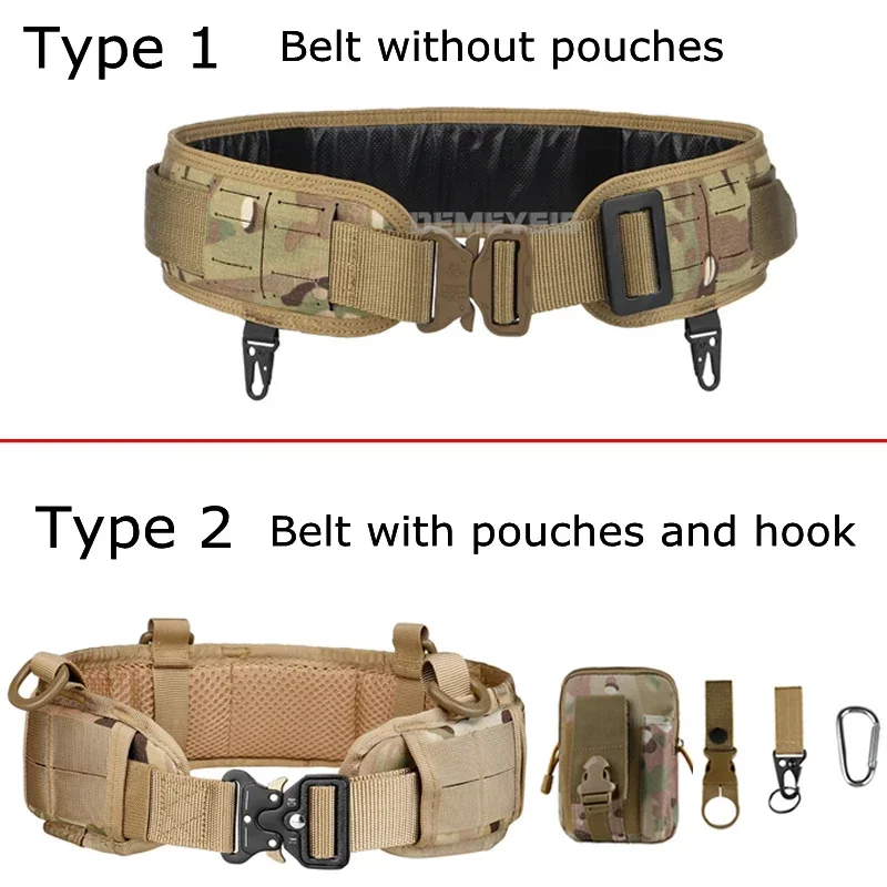 Tactical Hunting Belt CS War Game Molle Waist Belts Paintball Airsoft Girdle Paintball Accessories
