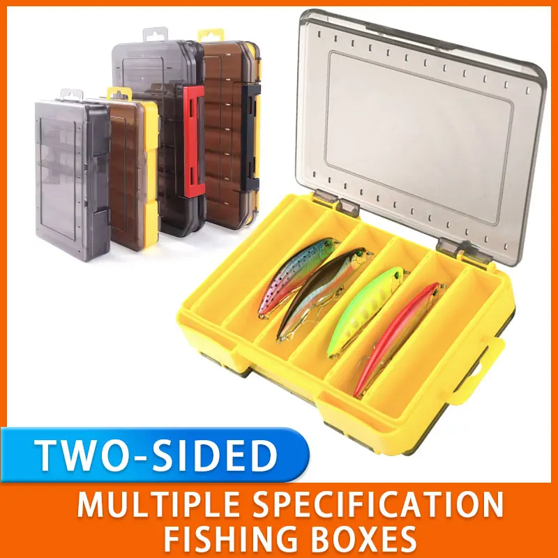 Plastic Fishing Lures Trays - Adjustable Divider Storage Organizer Container Boxes for Fishing Tackle, Bait, Hooks & Tools