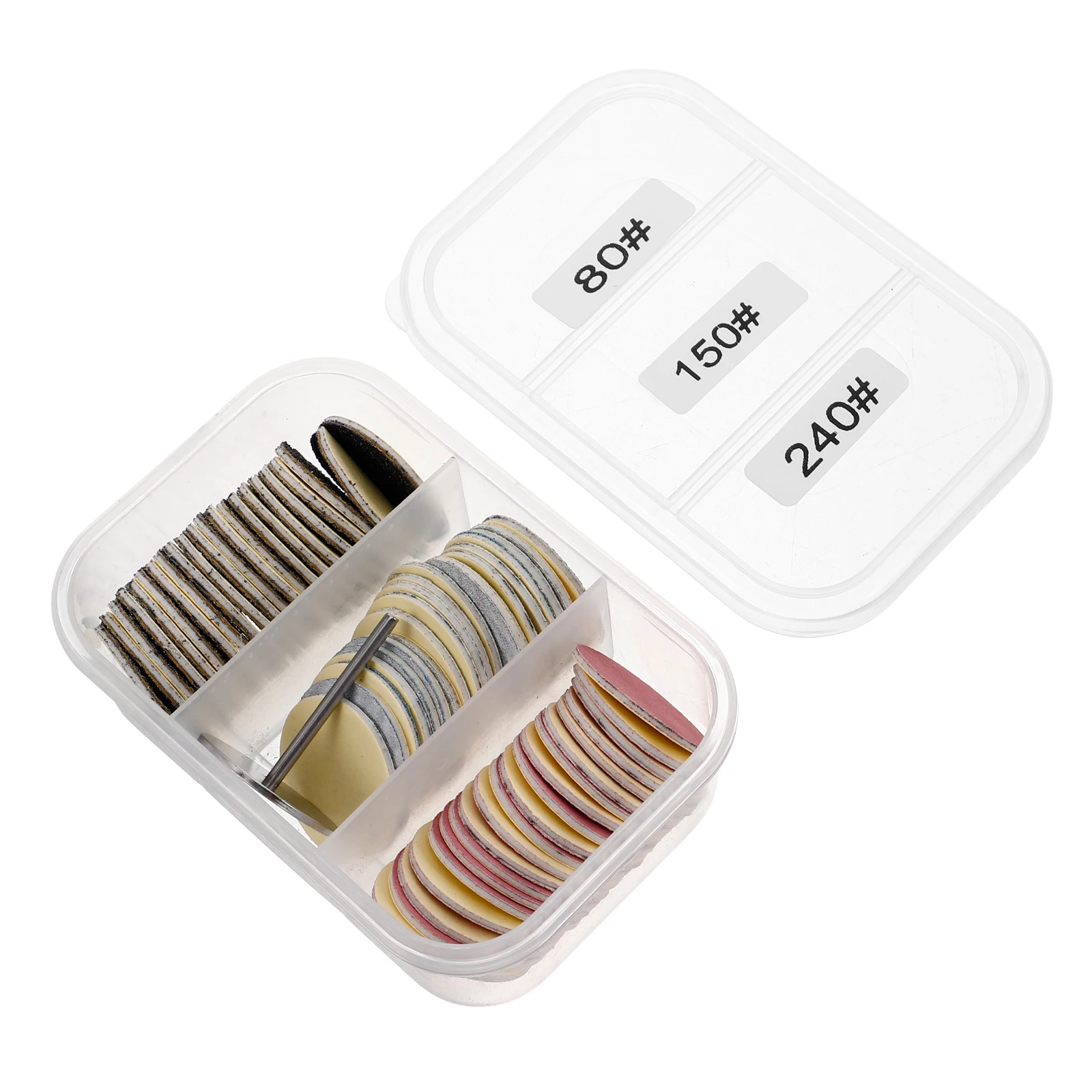 Kit de polissage des ongles, disques de ponçage, dissolvant de callosités pour pieds, outils de manucure et de pédicure, mèches de papier de verre de remplacement pour ongles plats, 60 pièces