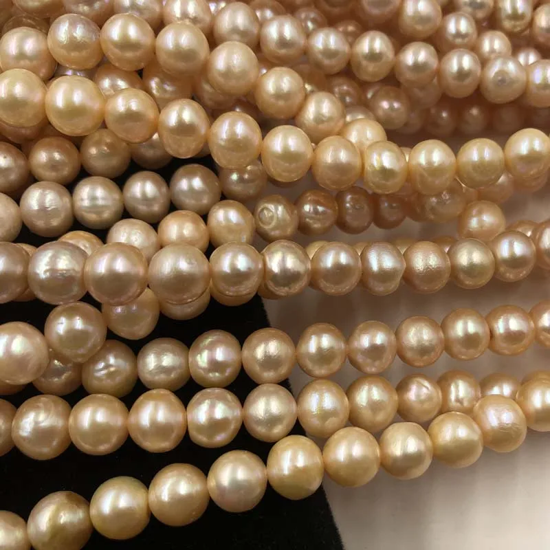 [ELEISPL Wholesale 16 Strands 8-9mm Pink Freshwater Pearl Loose Strings  #22010278