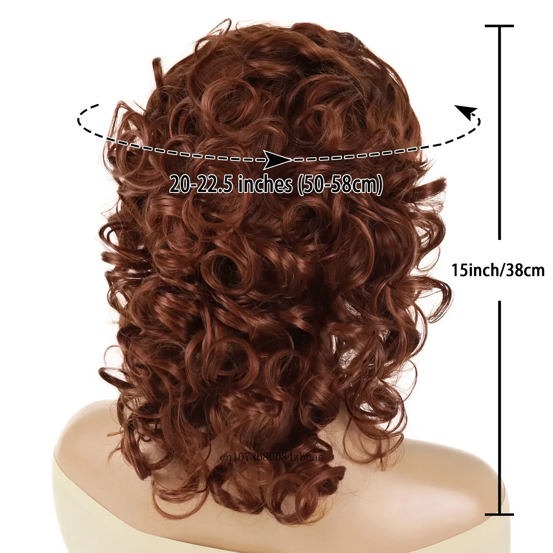 أوبورن بيروكات صناعية مع الانفجارات الطبيعية رقيق لينة نطاط شعر مستعار مجعد للنساء السيدات اليومية زي تأثيري شعر مستعار للحفلات