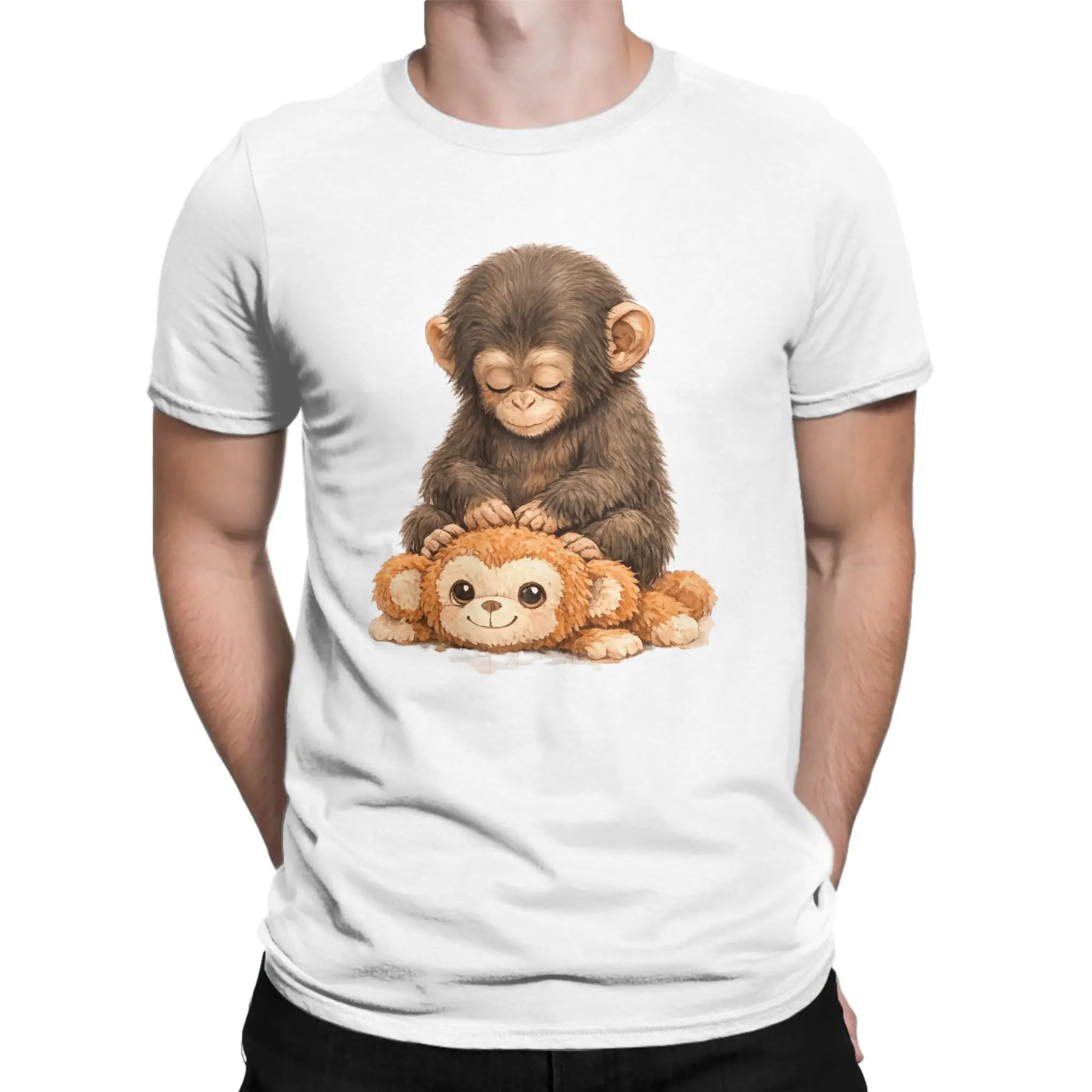 Monkey Punch Men's T Shirts  Casual Tee Shirt Short Sleeve Crew Neck T-Shirts Cotton Plus Size Clothing