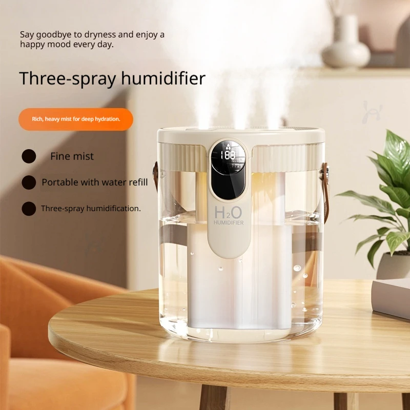 1.5L Air Humidifier Large Capacity Home Humidifier Silent Mist Maker USB Rechargeable Humidifier with LED Light