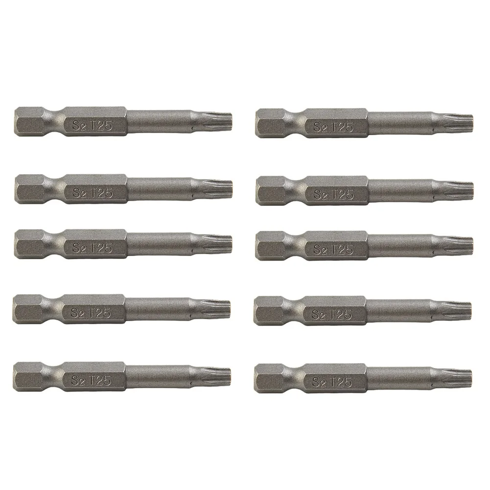 Easy to Handle T25 Magnetic Torx Screwdriver Bits - Straight and Concentric Angles Reduce Wear and Tear (10pcs)