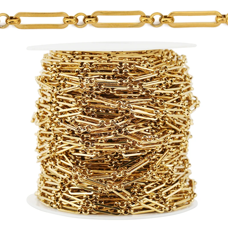 

1meter PVD Gold Plated Stainless Steel Thick Large Heavy Chains for Jewelry Making Necklace Bracelet DIY Jewelry Chain Finding