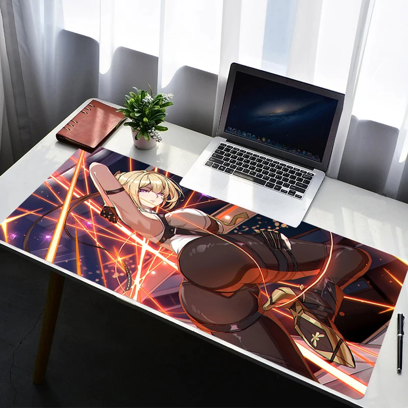 Muismat Zenless Zone Zero Evelyn Laptop Rubber Uitgebreide Desktop Mat Computer Gamer Muismat PC Gaming Accessoires Toetsenbord Pad