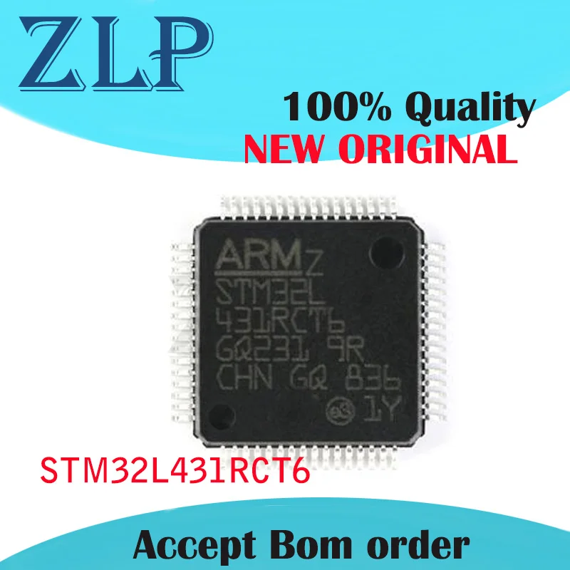 diy electronic kit STM32L431RCT6 IC 32-Bit Single-Core FLASH 64-LQFP STM32L431RCT6TR 431RCT6 ORIGINAL