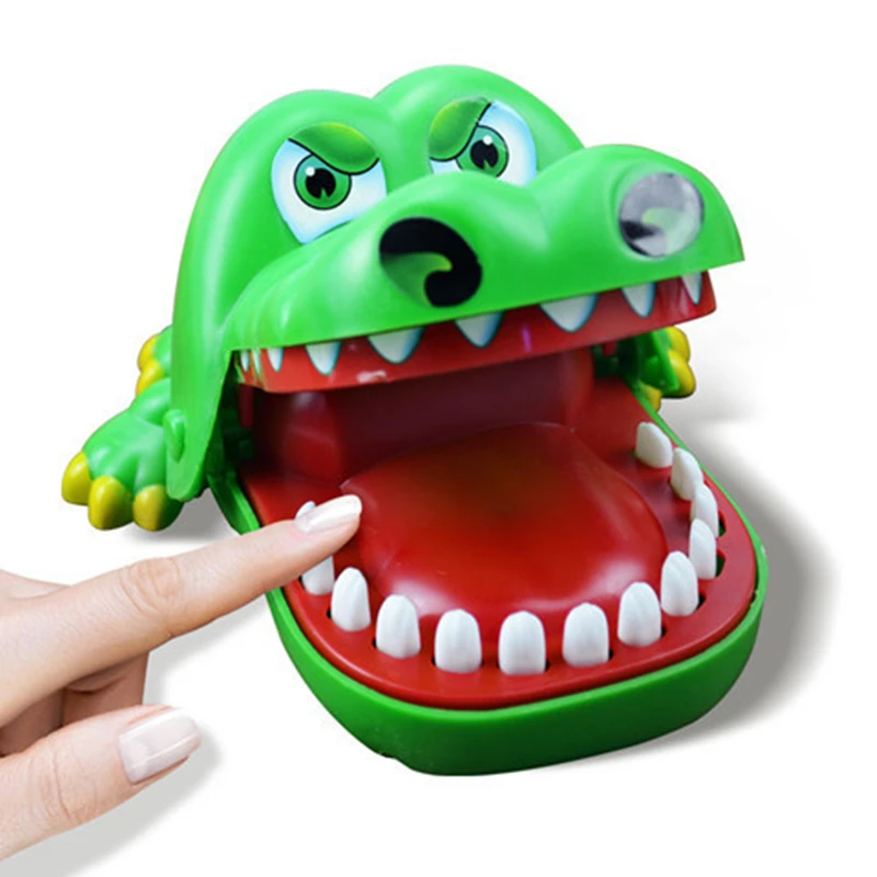 

1 box Children's novelty Tooth extraction crocodile entertainment fun large bite fingers mouth of the trick parent-child toy