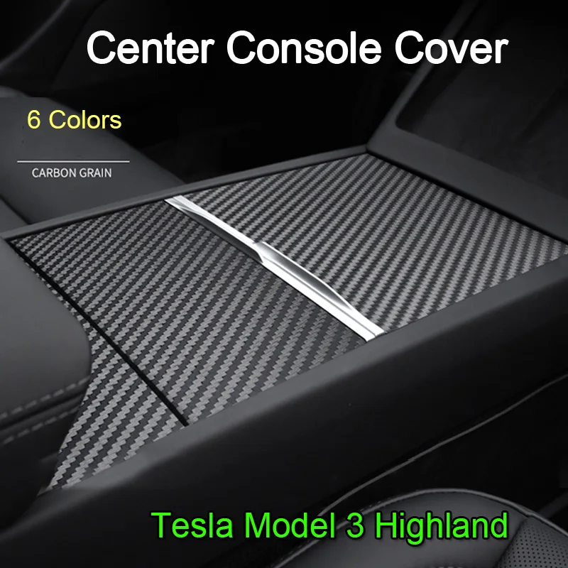 Model 3+ Center Console Cover Protector for Tesla Model 3 Highland 2024 Central Control Wrap Panel Sticker Film Car Accessories