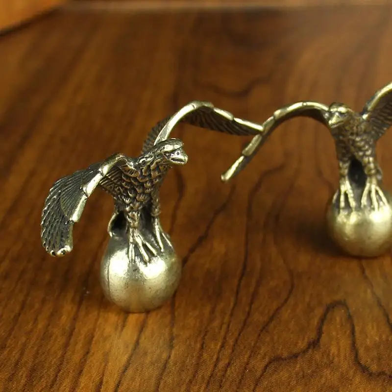 Handmade Brass Eagle Ornaments Accessories Vintage Pure Copper: Bird Desk Decor Animal Home Mini Figurines