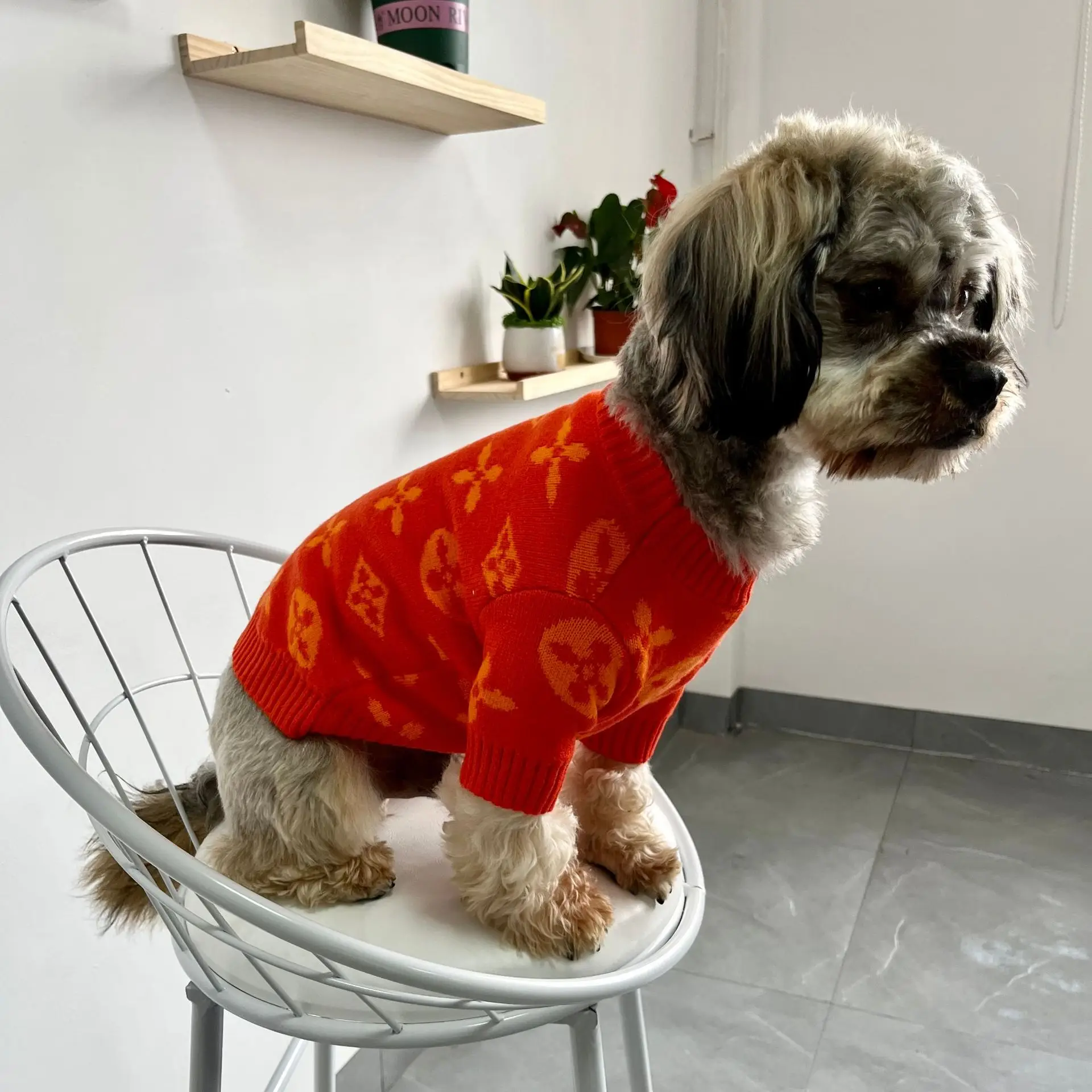 Factory spot batch pet autumn and winter thick warm knitted sweater for small and medium-sized dogs, cats, Teddy, Snowy