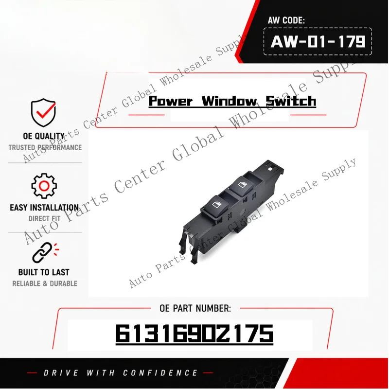 L+ For BMW E46 Coupe 1999-2006 Front Left Power Window Switch 61316902175