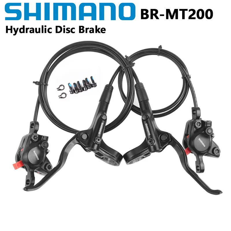 Shimano-freno de disco hidráulico para bicicleta eléctrica, freno delantero izquierdo, derecho y trasero, BL BR, MTB, MT200