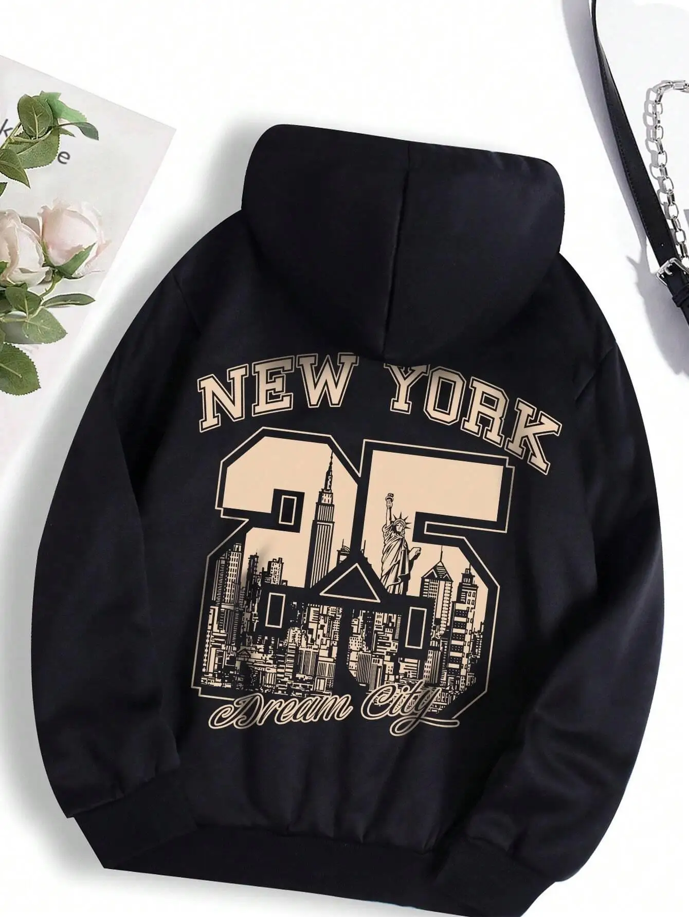 New York city funny Print Female  Hoody Harajuku S-XXL Sweatshirt Fashion High Quality Hooded Autumn Casual Warm Streetwear