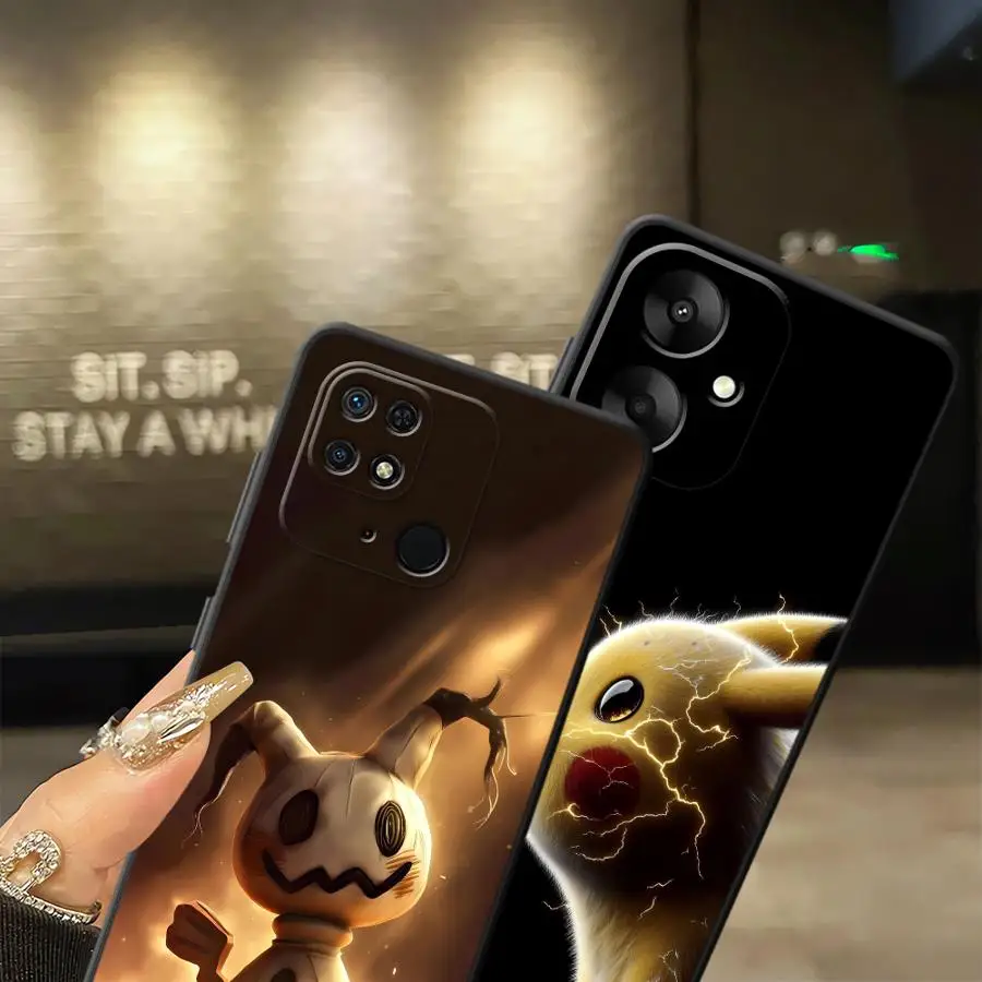 Casing untuk Xiaomi Redmi 10 K60 A1 A2 Plus 12C 13C 9T A5 12 9A 9C K40 K50 Sampul Ponsel Belakang Lembut Gaming Pokemon Pikachu Jepang