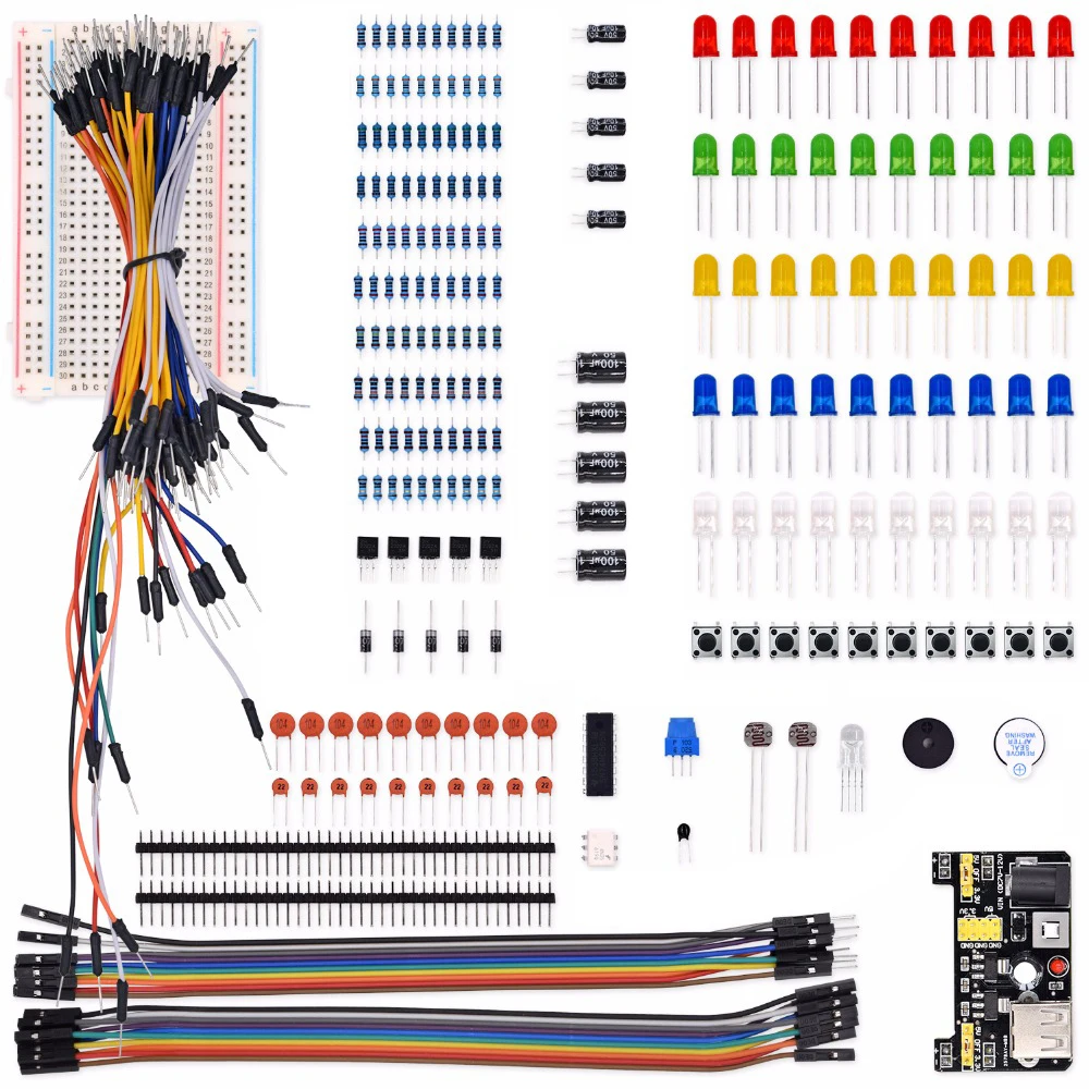 DIY Project Starter Kit For Arduino UNO R3 Kit Electronic DIY Kit Electronic Component Set With 830/400 Tie-points Breadboard