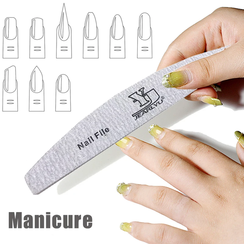 5 piezas/lote limas de uñas color mezcla 80/100/150/180/240 grano profesional lijas removedor de cutículas set de herramientas de manicura 6
