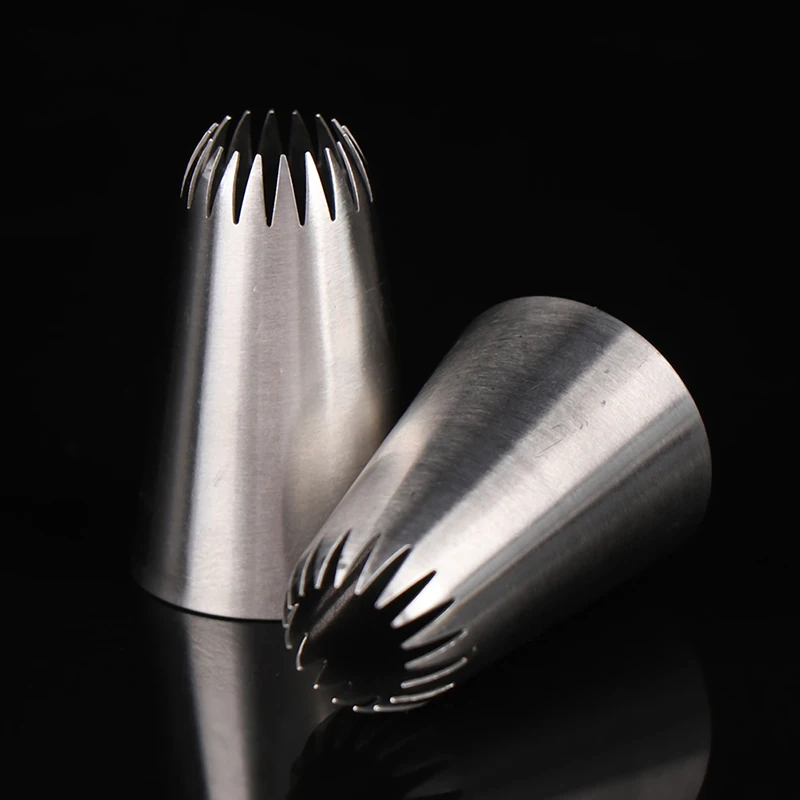 D66 #18 Open Star Icing Nozzle Piping Tip Stainless Steel Cake Decorating Tips