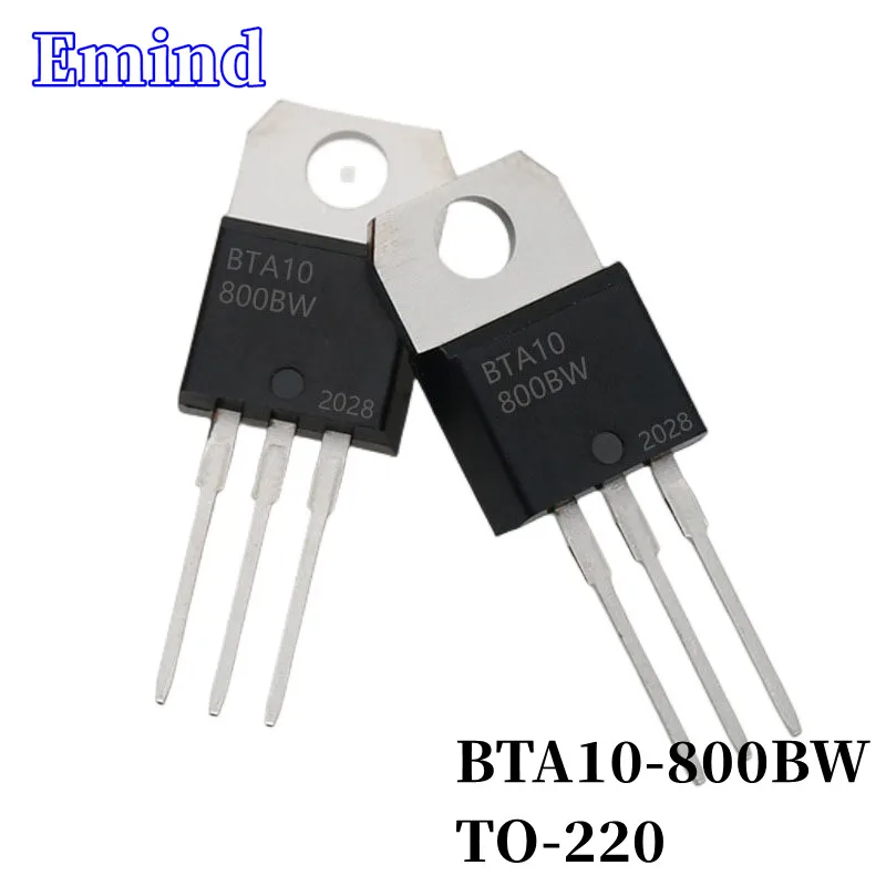 

20/50/100/200/500Pcs BTA10-800BW BTA10 Triac 10A/800V TO-220 DIP Thyristor Large Chip