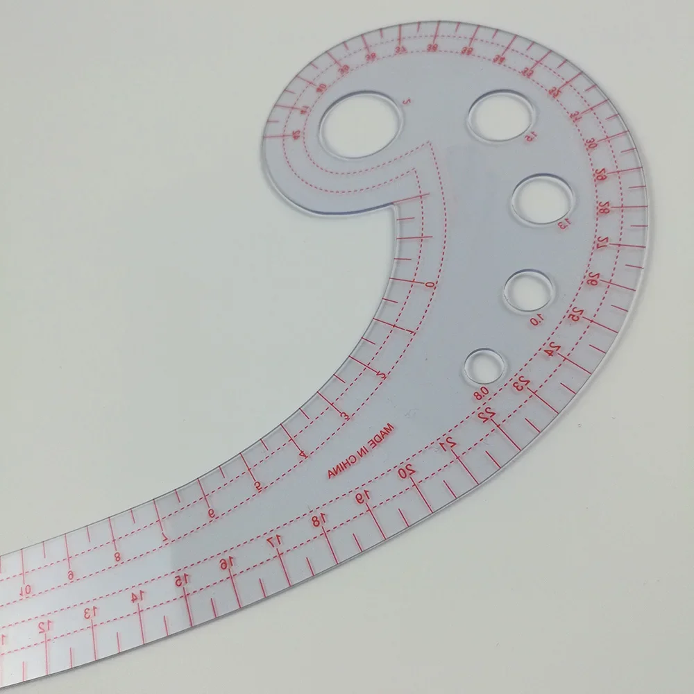 Multifunctional Sewing Tools Soft Plastic Comma Shaped Curve Ruler Styling Design Ruler French Curve 30 x 11cm Curve Ruler