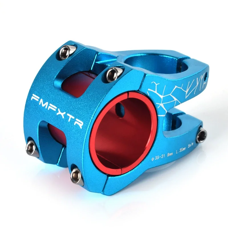 Bicycle Handlebar Stem 35mm 31.8mm 0-Degree Short MTB Road Bike Universal Fit Alloy Headstock Adapter Stem  2025 Bicycle Parts