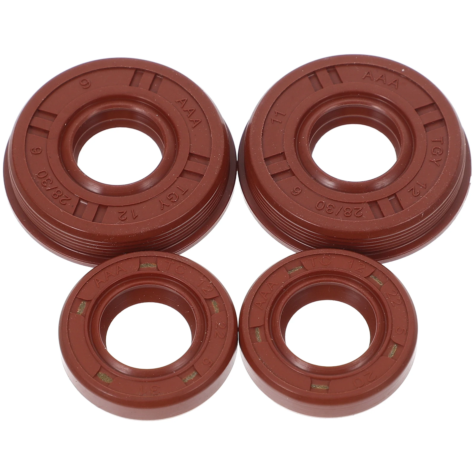 

2 Pair Crankshaft Oil Seals for 12 Inch 14 Inch Chainsaw Durable Fluororubber Sealing Parts Wide Compatibility Logging Tools