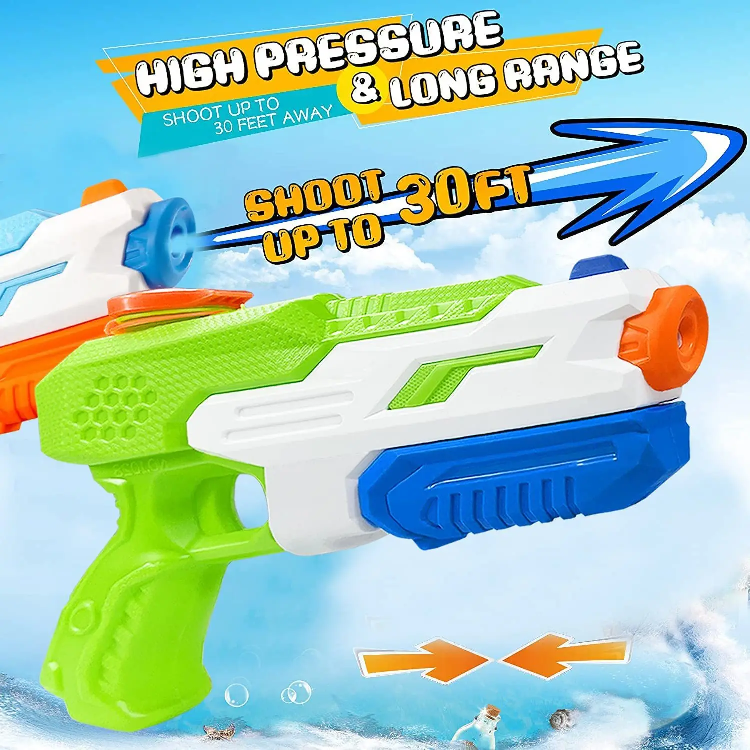 Wasserpistolen Sommer Soaker Spritzpistolen 600CC für Kinder Jungen Mädchen Erwachsene Outdoor-Spielzeug für Schwimmbad Hof Rasen Strand
